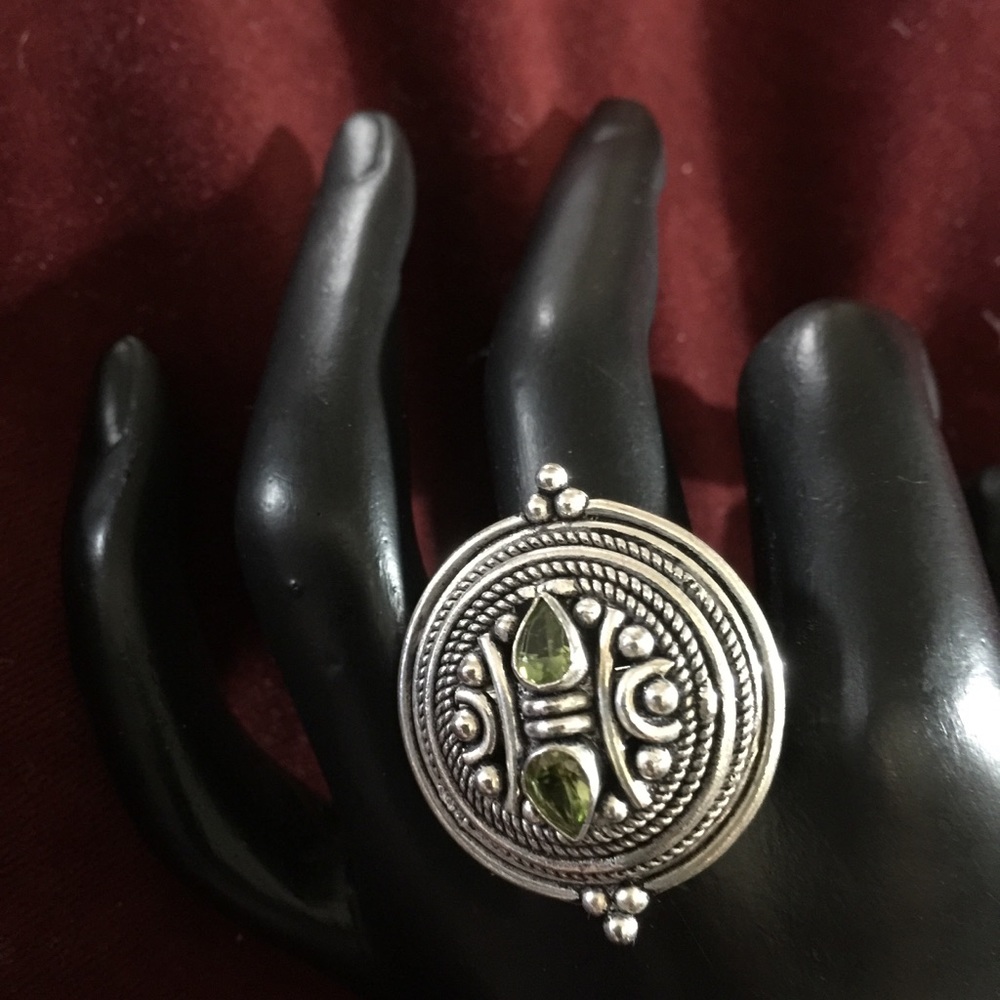 Peridot & Silver Ring